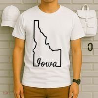 Idaho Iowa Funny Geography Mix Up Joke Idawa State Pride T-Shirt thumb 6