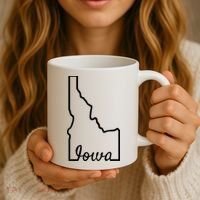Idaho Iowa Funny Geography Mix Up Joke Idawa State Pride Coffee Mug thumb 3