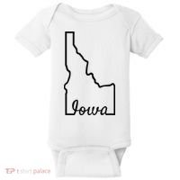 Idaho Iowa Funny Geography Mix Up Joke Idawa State Pride Baby Bodysuit thumb 0