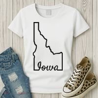 Idaho Iowa Funny Geography Mix Up Joke Idawa State Pride Women's T-Shirt thumb 3