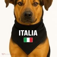 Italy Italian Flag Italia Souvenir USA-Made Doggie Bandana thumb 1