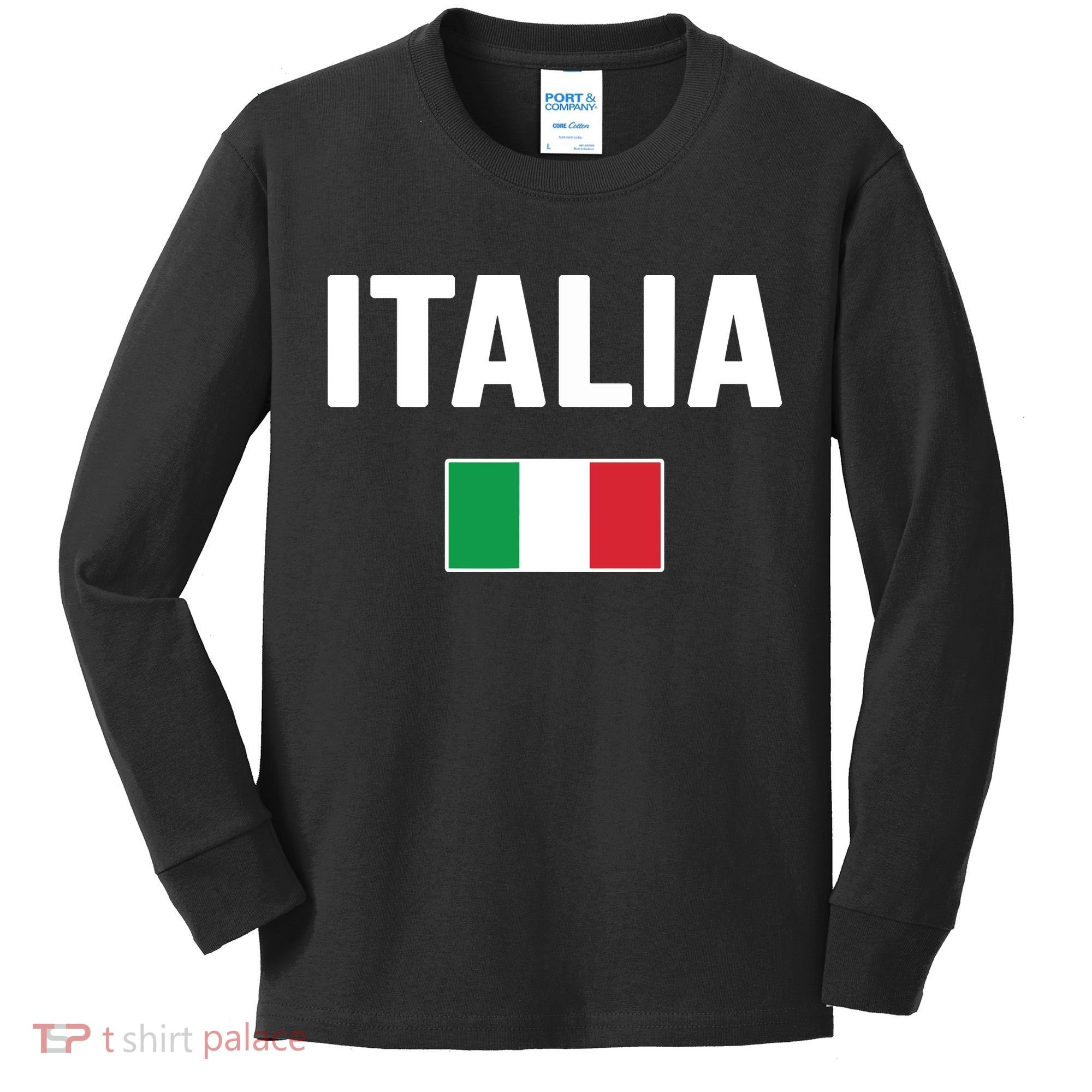 Italy Italian Flag Italia Souvenir Kids Long Sleeve Shirt
