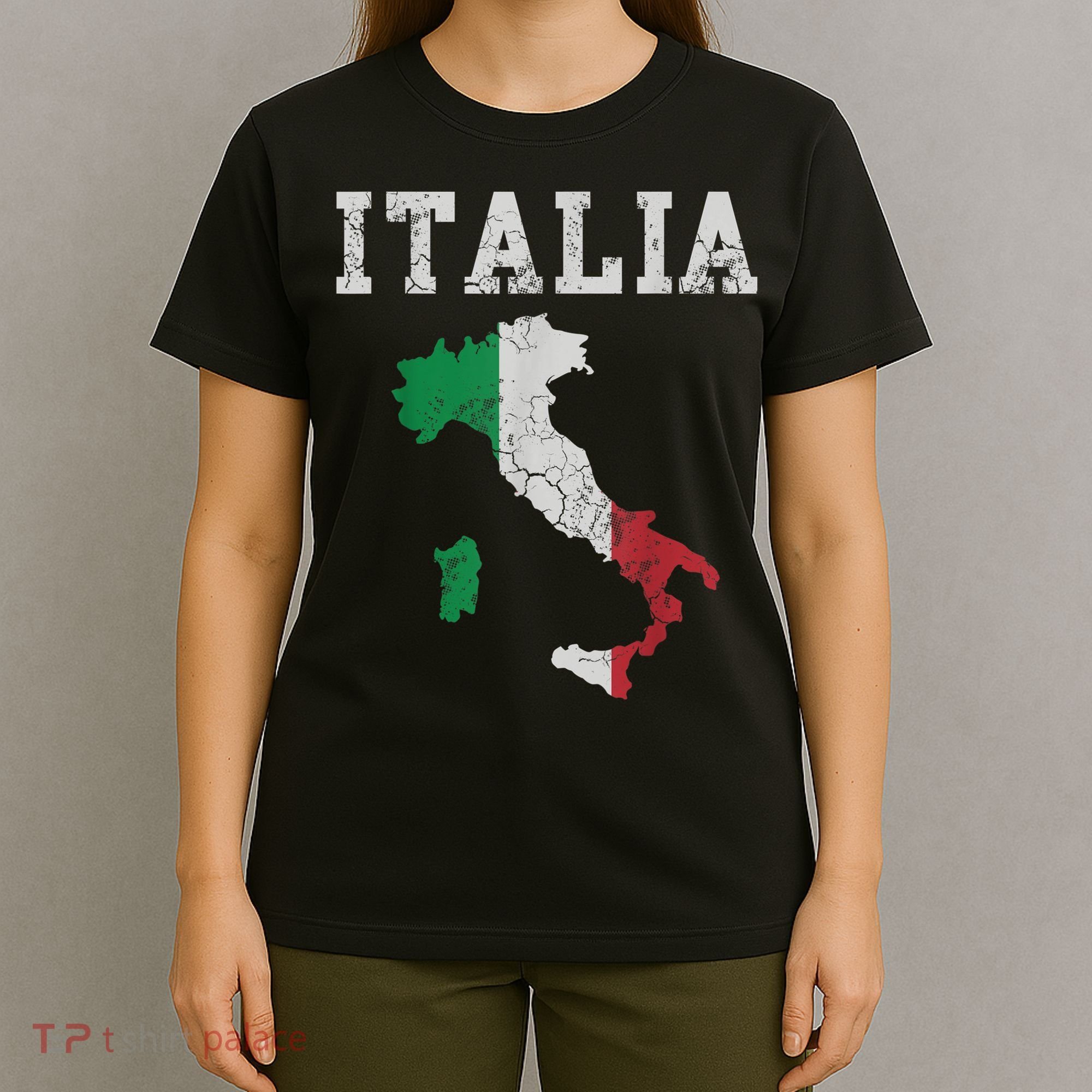 Italia Italy Flag Map Italian Italiano Family TShirt T-Shirt