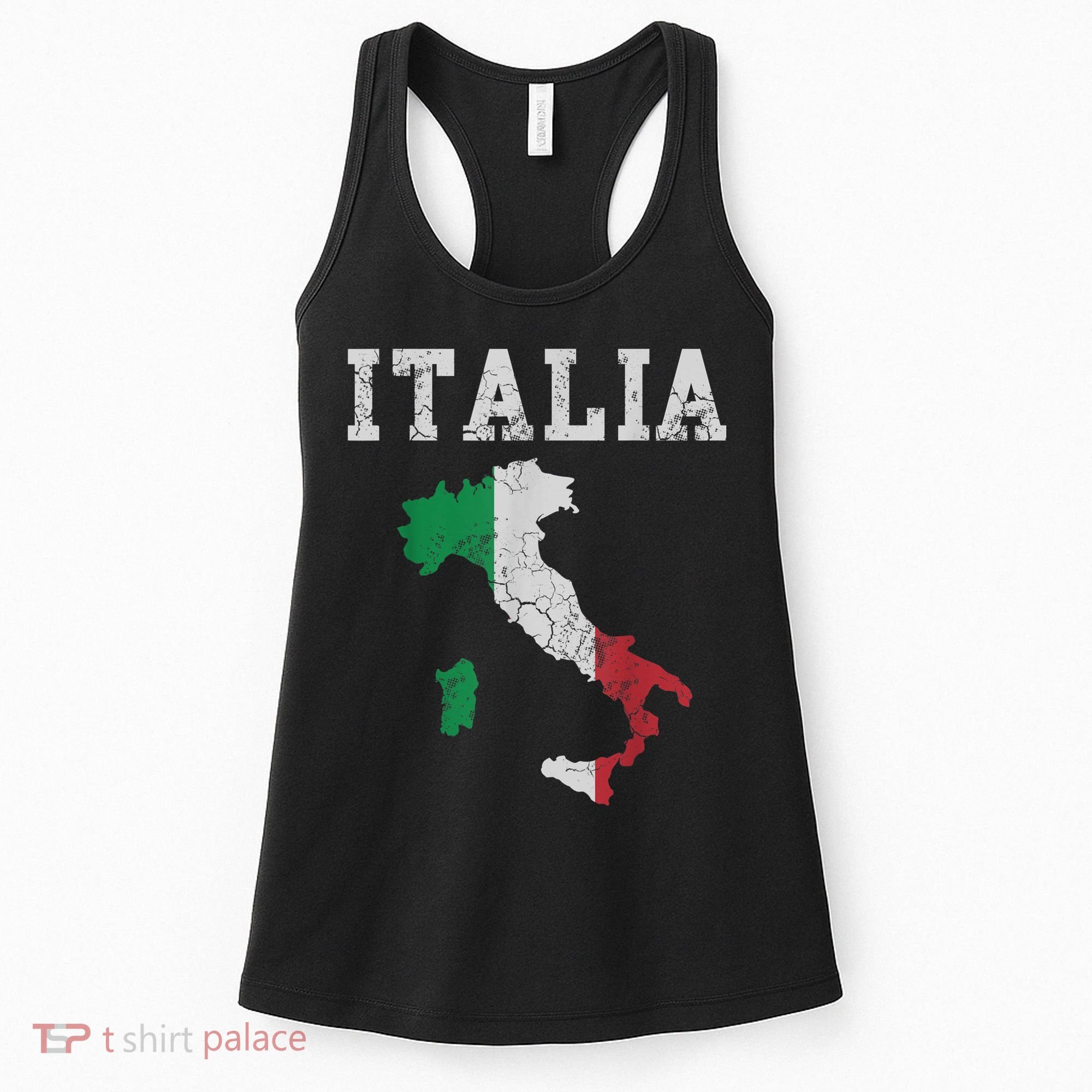 Italia Italy Flag Map Italian Italiano Family TShirt Women's Tank Top