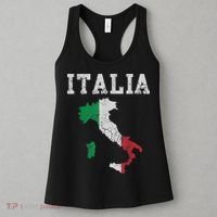 Italia Italy Flag Map Italian Italiano Family TShirt Women's Tank Top thumb 3