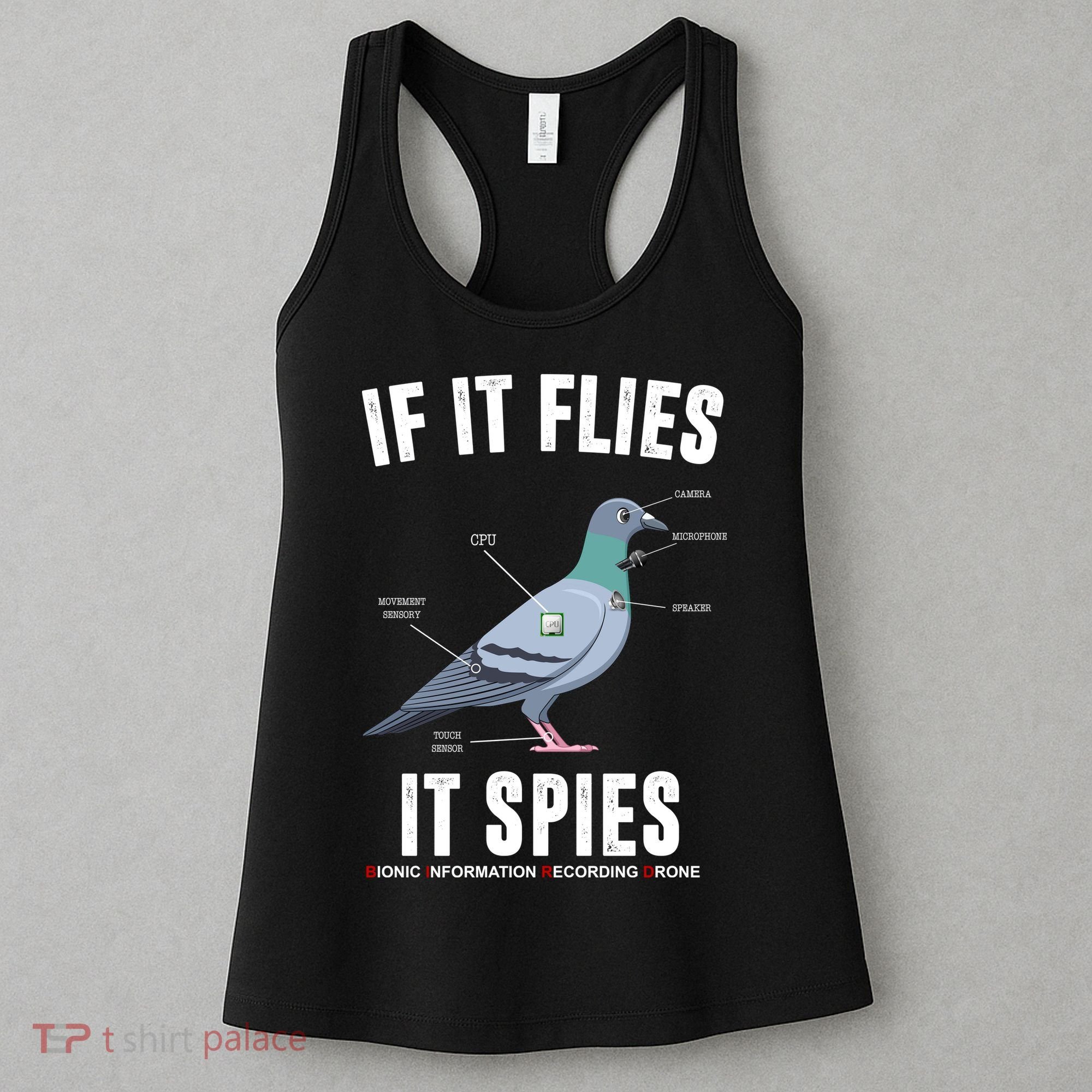 If It Flies It Spies Bionic Information Recording Drone Women's Tank Top