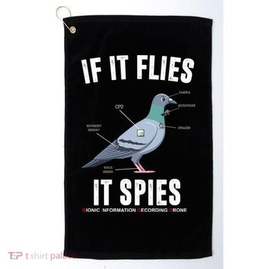 If It Flies It Spies Bionic Information Recording Drone Golf Towel
