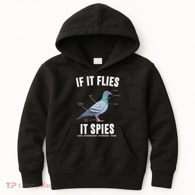 If It Flies It Spies Bionic Information Recording Drone Kids Hoodie