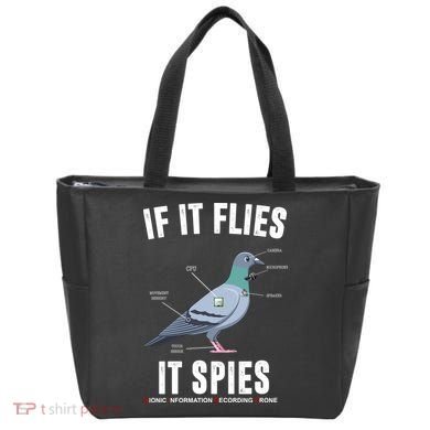 If It Flies It Spies Bionic Information Recording Drone Tote Bag
