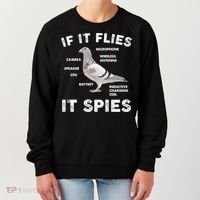 If It Flies It Spies Pigeon Anatomy Bird Funny Women's Sweatshirt thumb 0