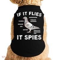 If It Flies It Spies Pigeon Anatomy Bird Funny Doggie Tank thumb 0