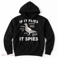 If It Flies It Spies Pigeon Anatomy Bird Funny Hoodie thumb 0