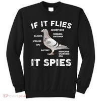 If It Flies It Spies Pigeon Anatomy Bird Funny Sweatshirt thumb 0