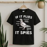 If It Flies It Spies Pigeon Anatomy Bird Funny T-Shirt thumb 2