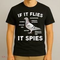 If It Flies It Spies Pigeon Anatomy Bird Funny T-Shirt thumb 3