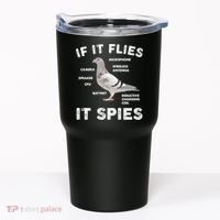 If It Flies It Spies Pigeon Anatomy Bird Funny Tumbler thumb 0