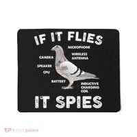 If It Flies It Spies Pigeon Anatomy Bird Funny Mousepad thumb 0