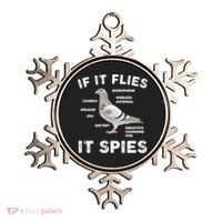 If It Flies It Spies Pigeon Anatomy Bird Funny Ornament thumb 0