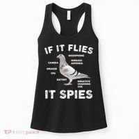 If It Flies It Spies Pigeon Anatomy Bird Funny Women's Tank Top thumb 0