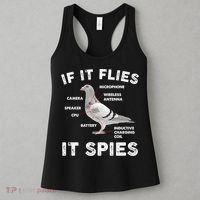 If It Flies It Spies Pigeon Anatomy Bird Funny Women's Tank Top thumb 3