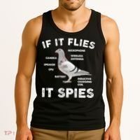If It Flies It Spies Pigeon Anatomy Bird Funny Tank Top thumb 3