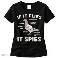 If It Flies It Spies Pigeon Anatomy Bird Funny Women's T-Shirt thumb 0