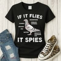 If It Flies It Spies Pigeon Anatomy Bird Funny Women's T-Shirt thumb 3
