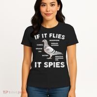 If It Flies It Spies Pigeon Anatomy Bird Funny Women's T-Shirt thumb 4