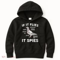If It Flies It Spies Pigeon Anatomy Bird Funny Kids Hoodie thumb 0