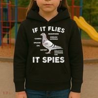 If It Flies It Spies Pigeon Anatomy Bird Funny Kids Hoodie thumb 3