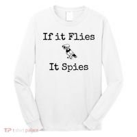 If It Flies It Spies Funny Bird Spy Long Sleeve Shirt thumb 0