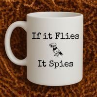 If It Flies It Spies Funny Bird Spy Coffee Mug thumb 2