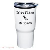 If It Flies It Spies Funny Bird Spy Tumbler thumb 0
