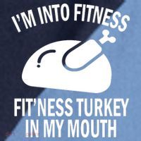 IM Into Fitness Funny Turkey Holiday Raglan Baseball Sleeve Shirt thumb 2