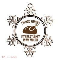 IM Into Fitness Funny Turkey Holiday Ornament thumb 0