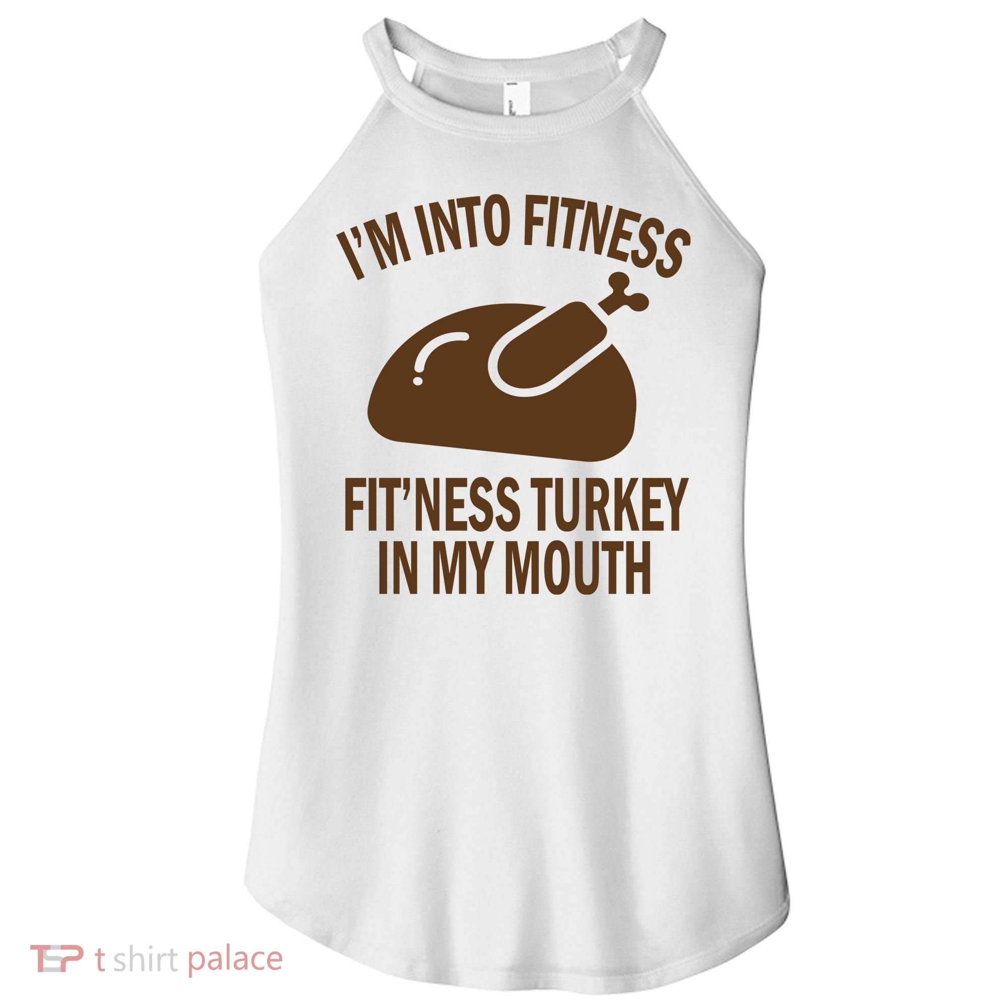 IM Into Fitness Funny Turkey Holiday Women's Perfect Tri Rocker Tank
