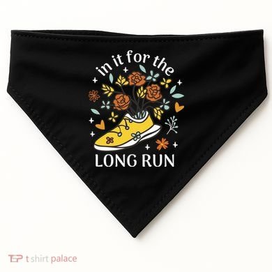 In It For The Long Run Floral USA-Made Doggie Bandana