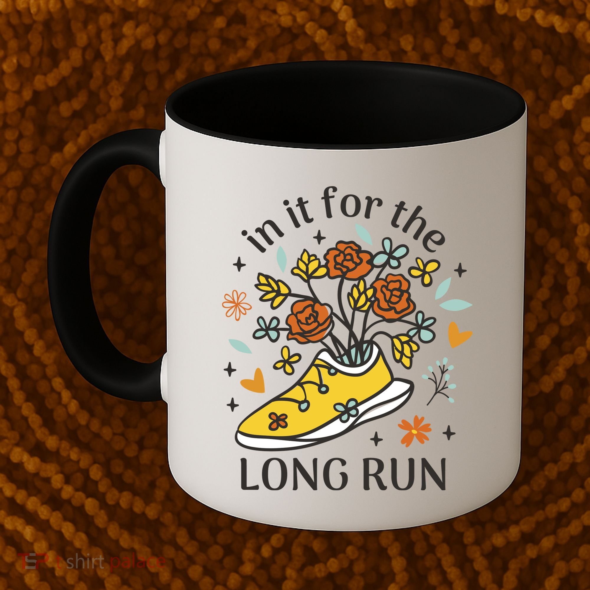 In It For The Long Run Floral Coffee Mug