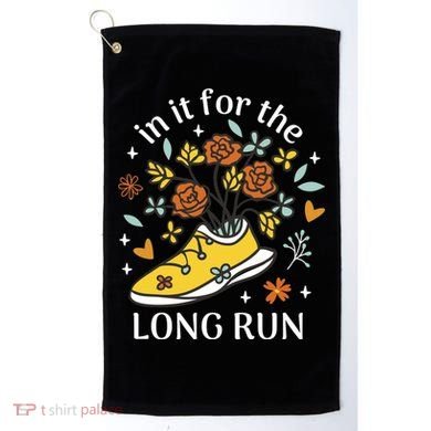 In It For The Long Run Floral Golf Towel
