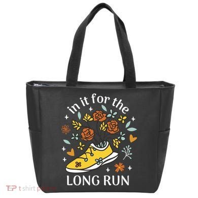 In It For The Long Run Floral Tote Bag