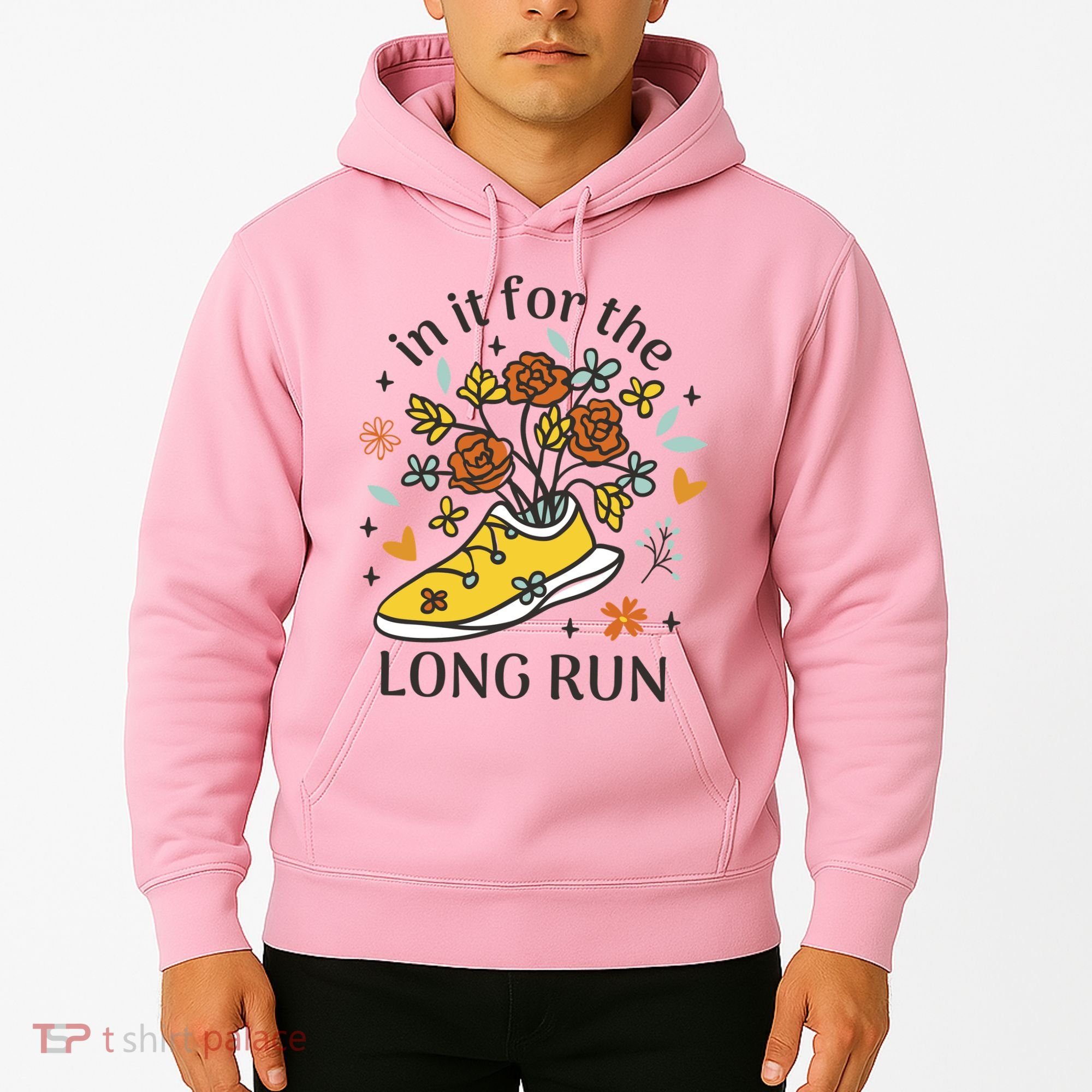 In It For The Long Run Floral Hoodie