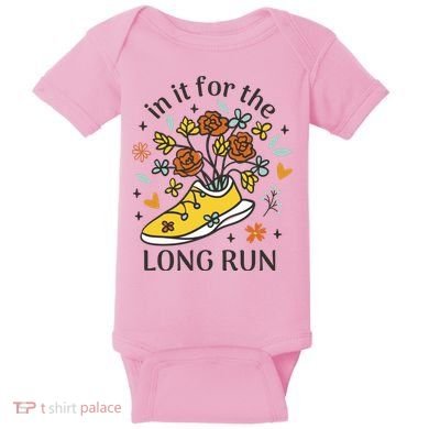 In It For The Long Run Floral Baby Bodysuit