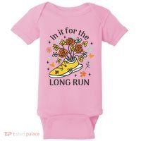 In It For The Long Run Floral Baby Bodysuit thumb 0