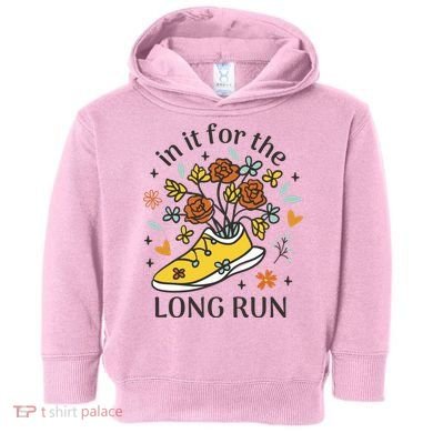 In It For The Long Run Floral Toddler Hoodie
