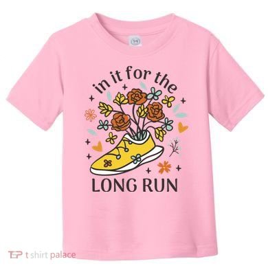 In It For The Long Run Floral Toddler T-Shirt