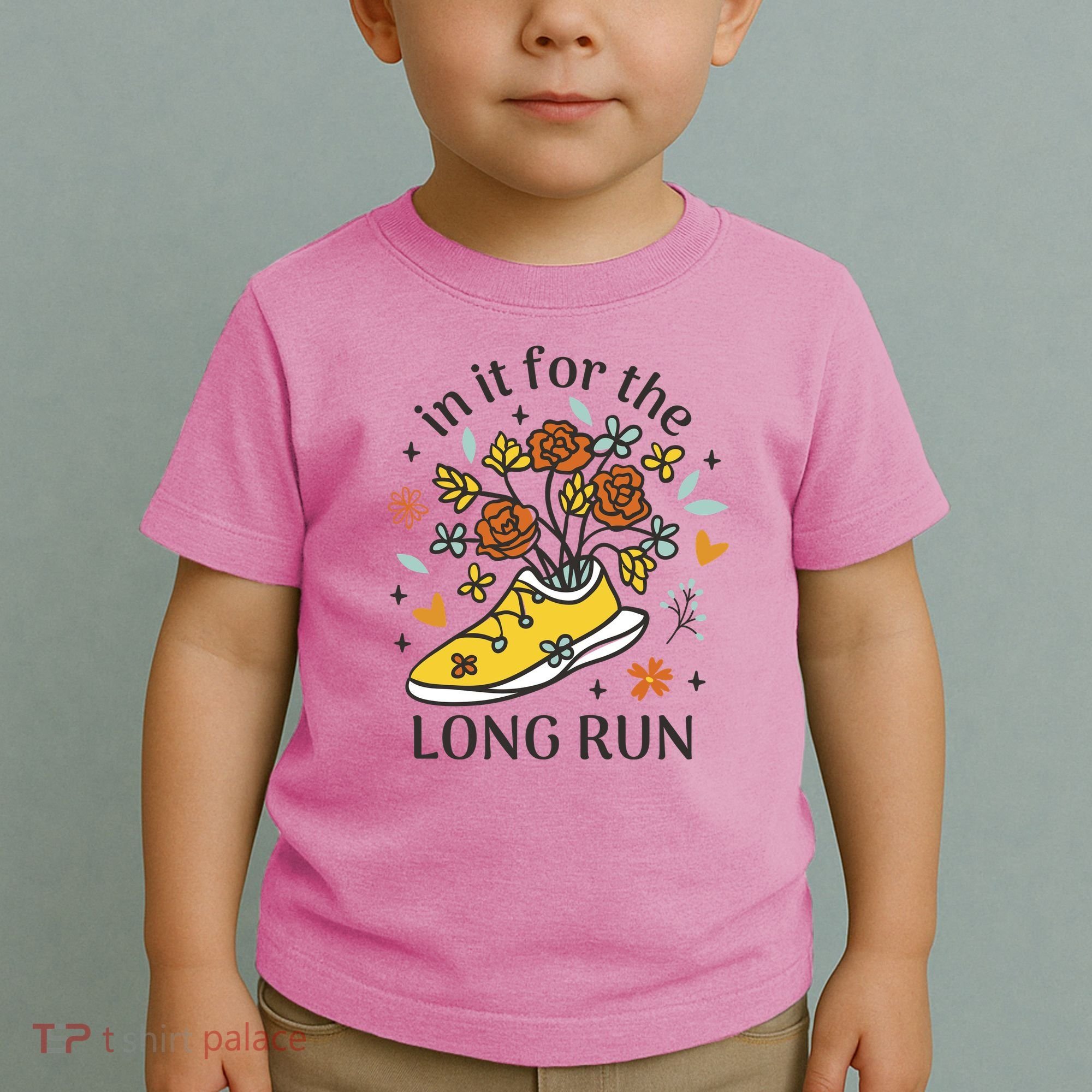 In It For The Long Run Floral Toddler T-Shirt