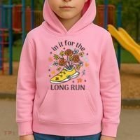 In It For The Long Run Floral Kids Hoodie thumb 2