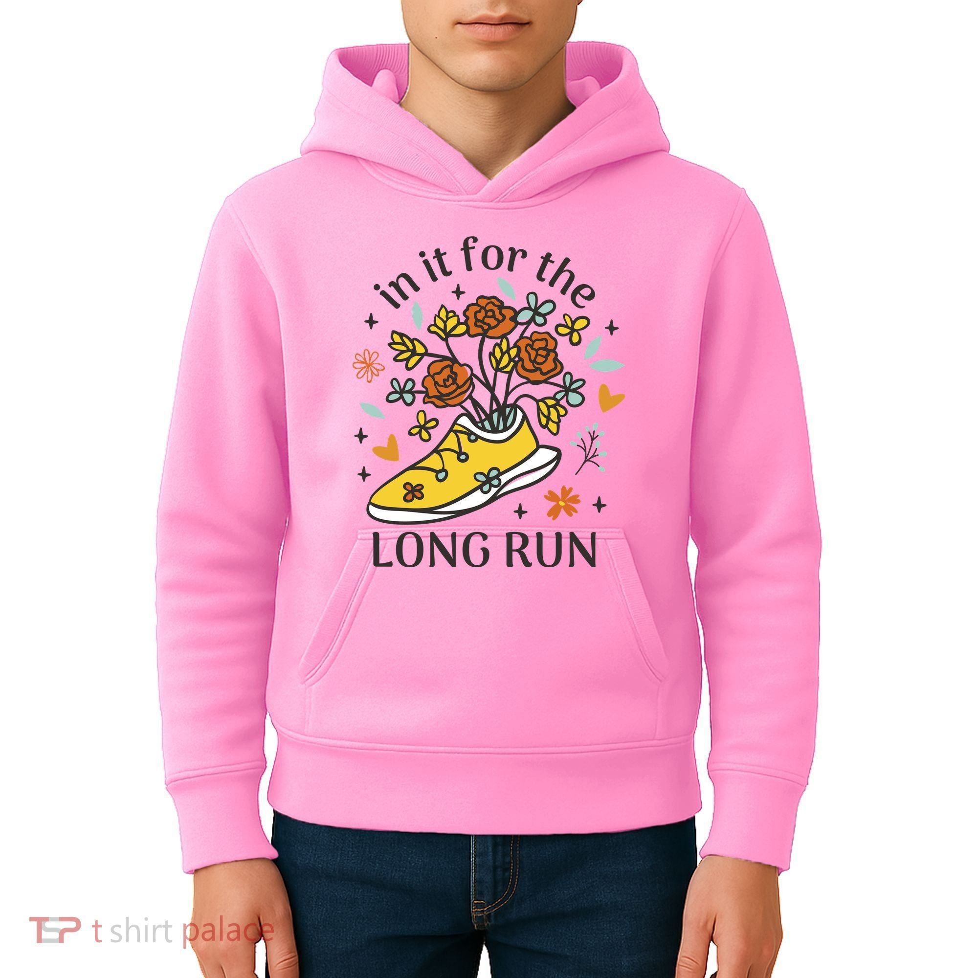 In It For The Long Run Floral Kids Hoodie