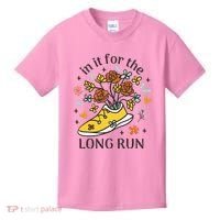 In It For The Long Run Floral Kids T-Shirt thumb 0