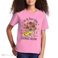In It For The Long Run Floral Kids T-Shirt thumb 2